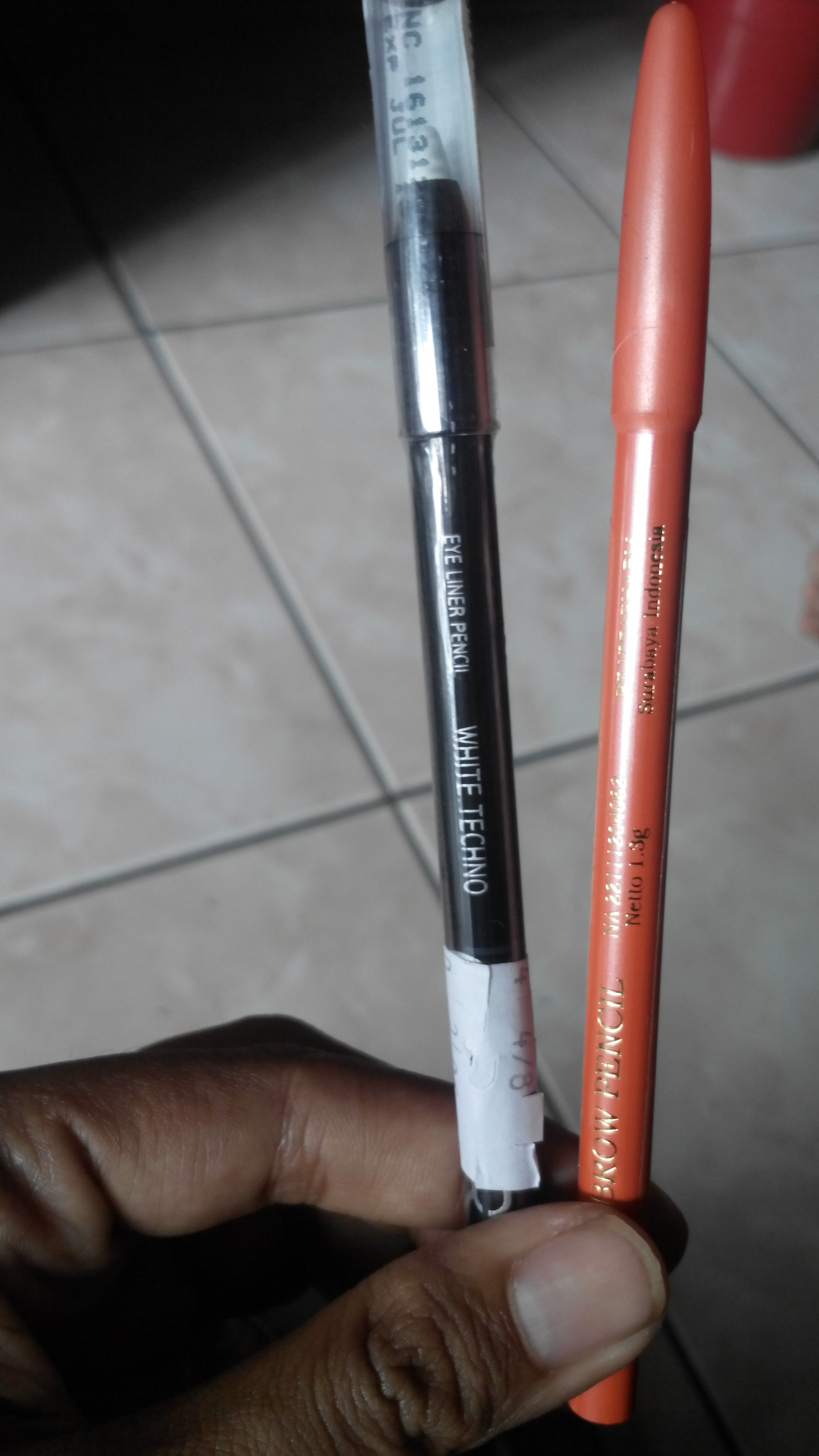 make over eye liner pencil white tecno dan viva pensil alis coklat