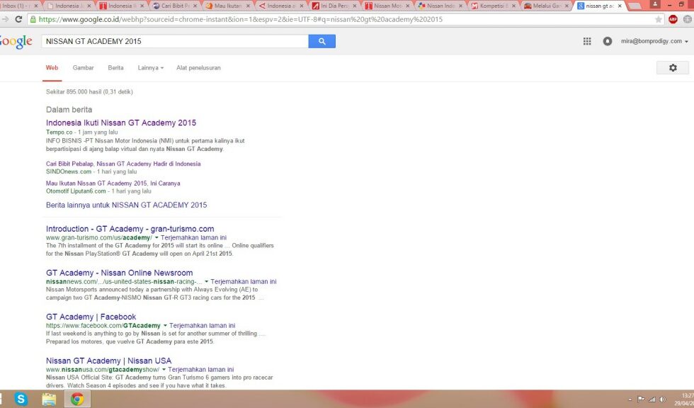 pencarian google mengenai berita sesuai kata kunci